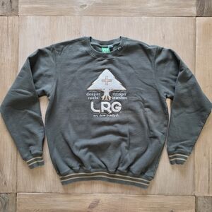 LRG Lifted Research Group Graphic Crewneck Sweatshirt Green Size XL